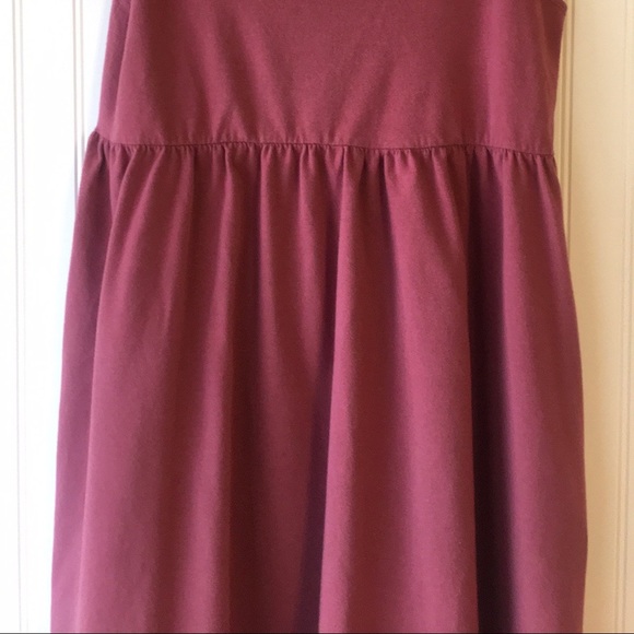 NTW, Lulus Washed Burgundy Tie-Strap Babydoll Dress - Picture 8 of 8